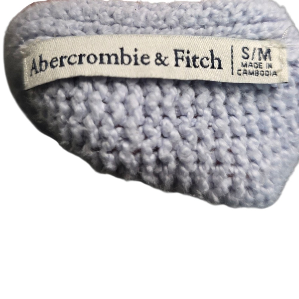 Abercrombie & Fitch Women's S/M Light Blue Knit Sweater Batwing Sleeve Pullover - Picture 3 of 6